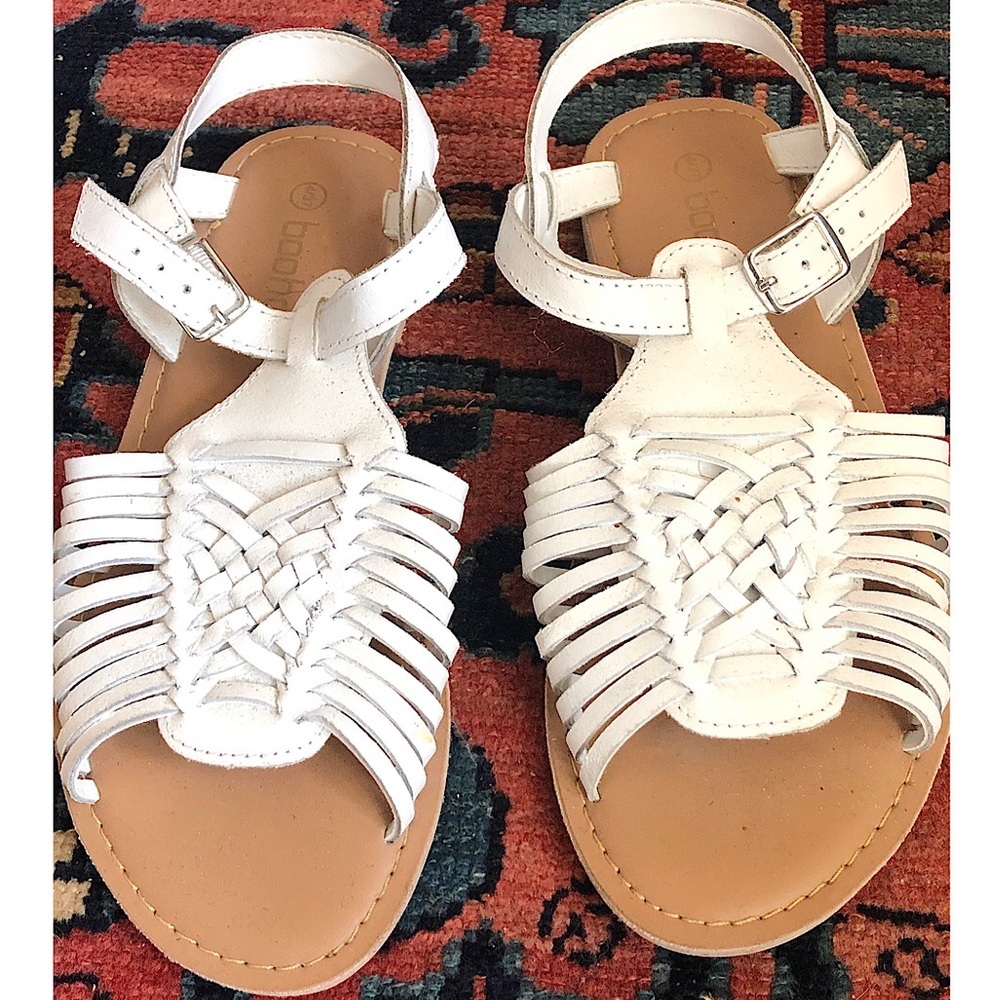 White leather sandal